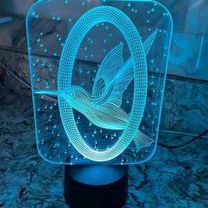 Hummingbird 3d acrylic lamp.